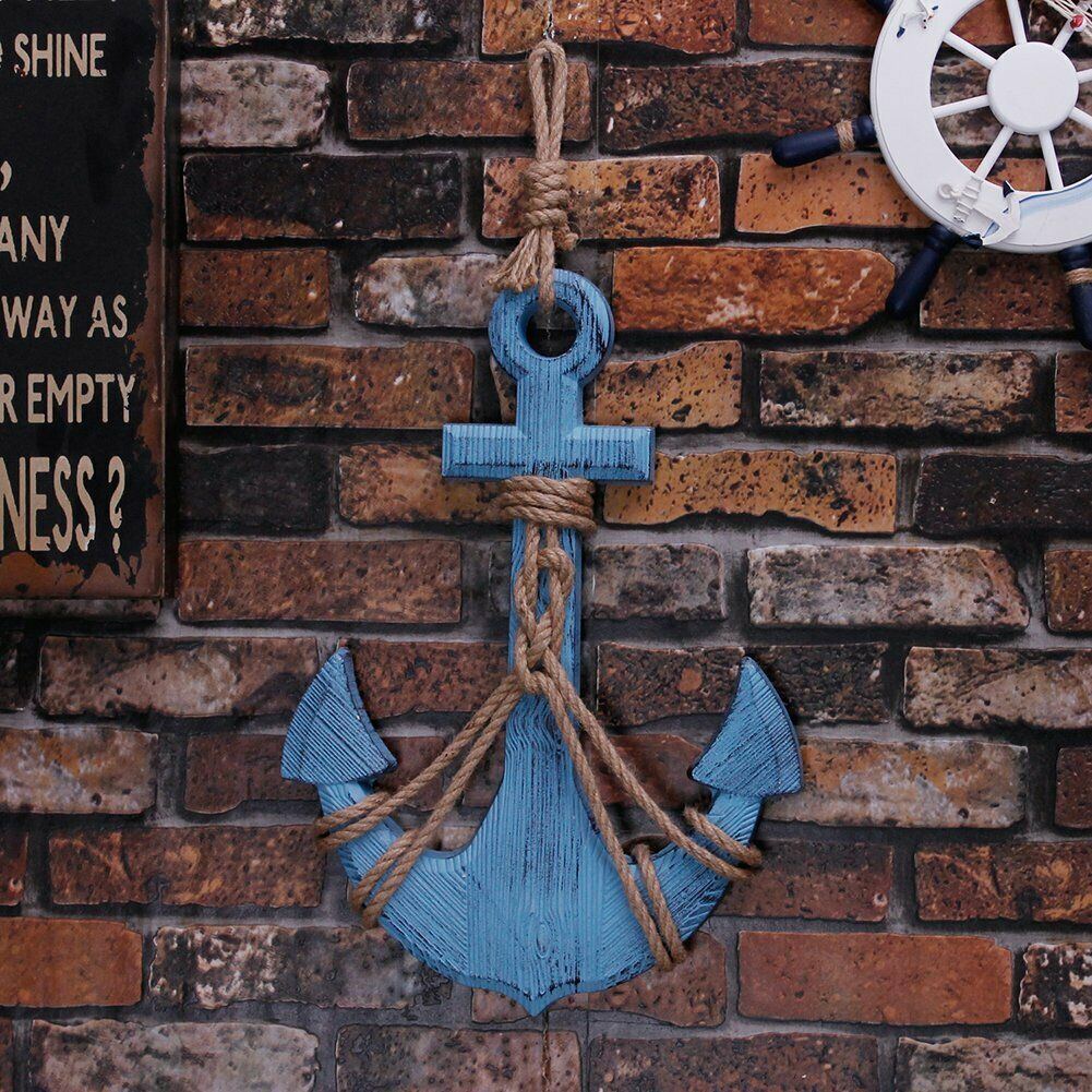 Wooden Nautical Decor Anchor Wall Hanging Ornament – GearPings