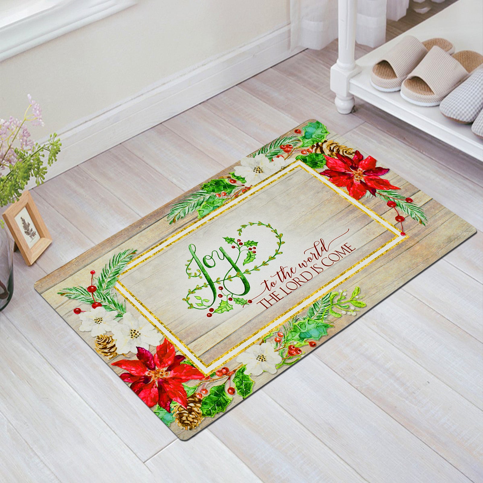 Joy Doormat, Winter Doormat, Joy Decor, Christmas Doormat, Front Door Mat,  Holiday Door Mat, Christmas Decor Outdoor, Holiday Rug for Porch 