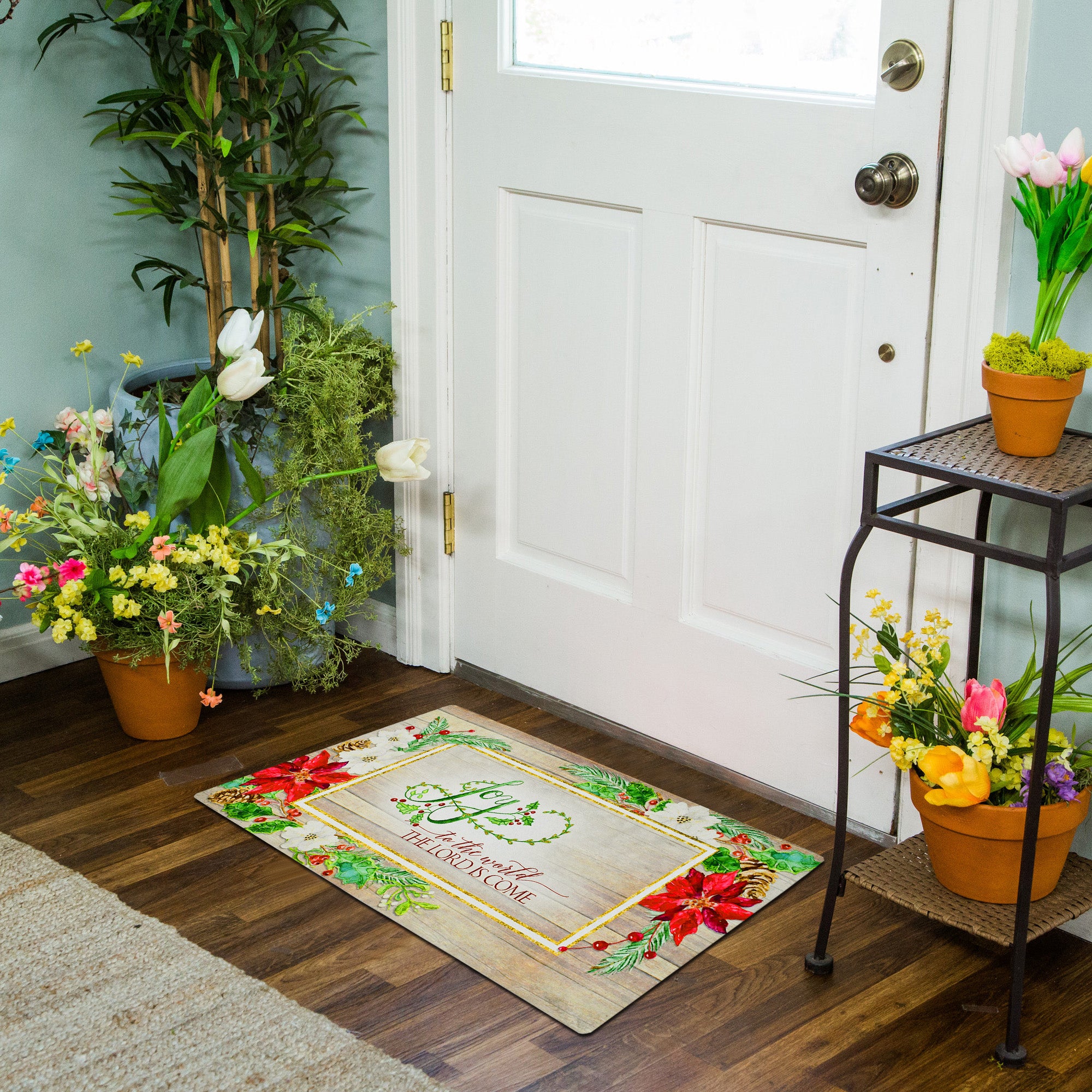 Joy Doormat, Winter Doormat, Joy Decor, Christmas Doormat, Front Door Mat,  Holiday Door Mat, Christmas Decor Outdoor, Holiday Rug for Porch 